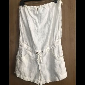 CUTE White GUESS Romper Strapless Sexy! Small